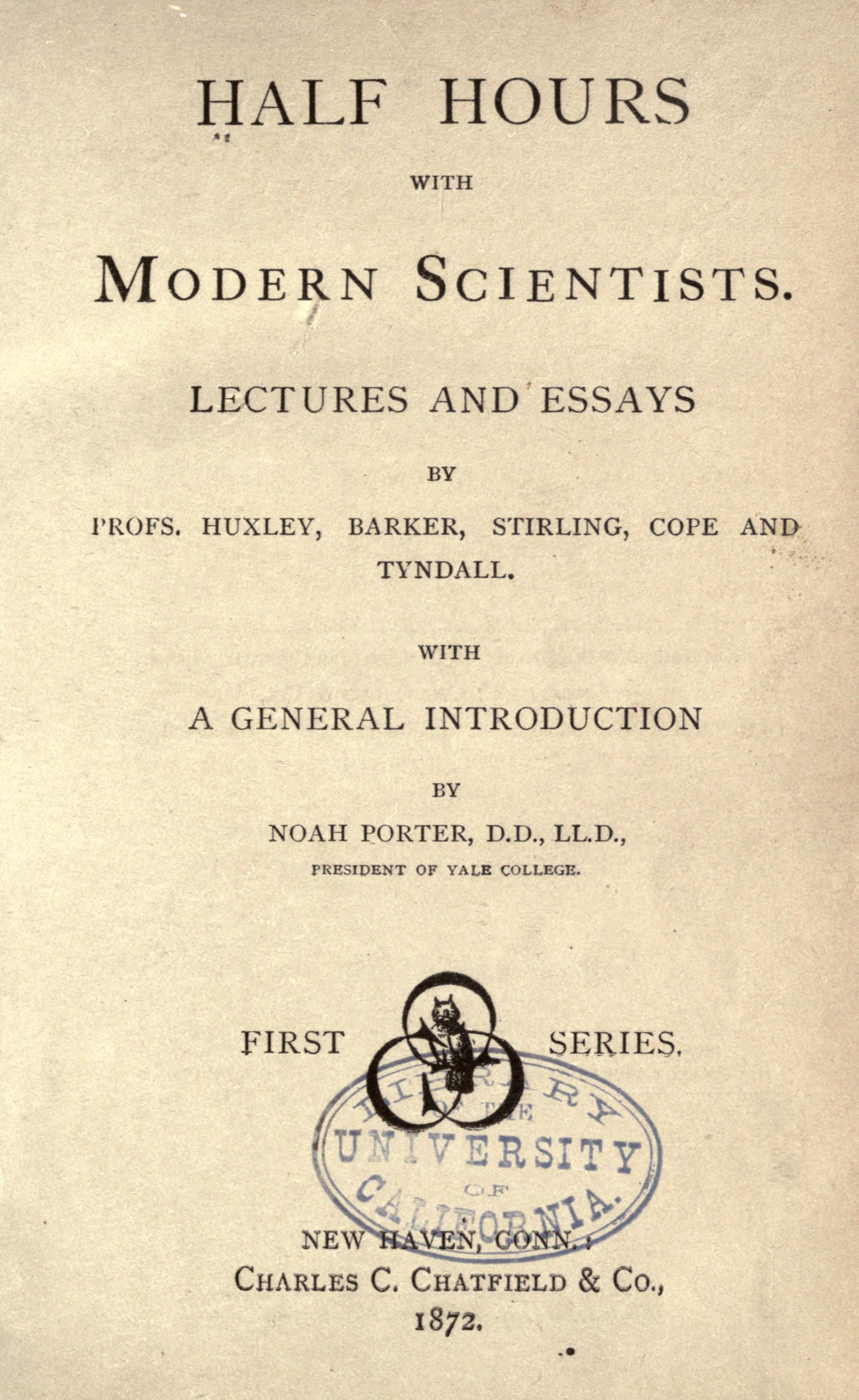 Half Hours With Modern Scientists cover